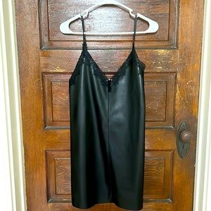 Faux Leather Cami Dress
